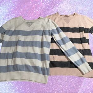 🌼 Gap kids size 6 striped Sweater Set in Blue and Pink